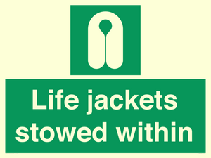 Life jackets stowed within